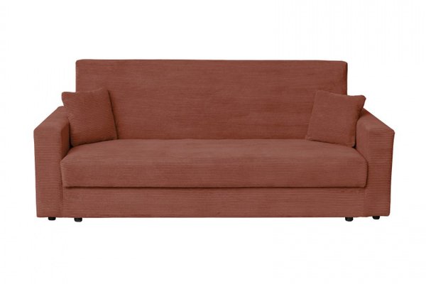 Canapea CORINNE LUX extensibila, 3 locuri, cu lada depozitare, caramiziu, 220x90x96 cm