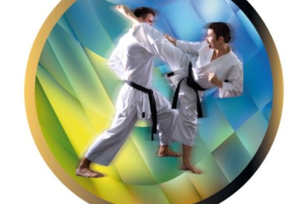Emblema Colorata pentru Medalii si Cupe - Simbol Arte Martiale 50mm
