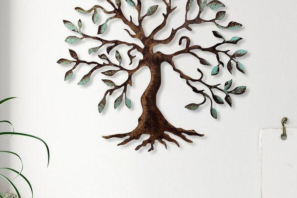 Tablou metalic Tree Multicolor 60x60x1.5 cm