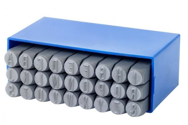 Set poansoane de marcat litere Gravurem 01102000, 2 mm, 27 piese