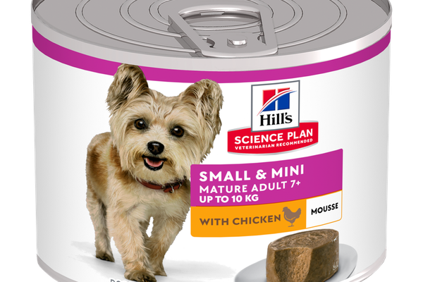 Hrana umeda pentru caini Hill's Science Plan Canine Mature Small & Mini Mousse cu Pui, 200 g