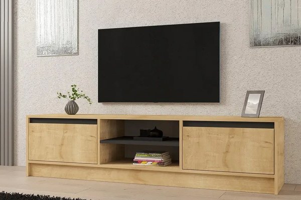 Comoda tv Pearle pentru living culoare stejar 180 cm