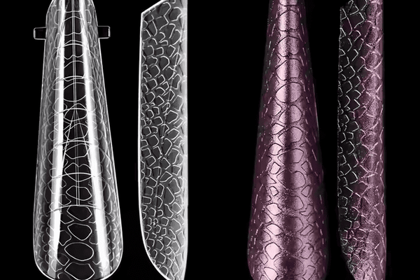Tipsuri Migdala Ruseasca Full 3D Snake Skin Everin – 120 Buc