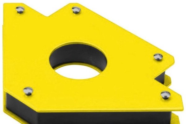 UB Vinclu magnetic de sudura 50 lbs, cu gaura pentru tevi, rosu