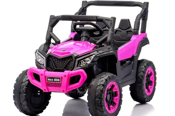 Masinuta electrica pentru copii Nichiduta Off Road Rose Red cu telecomanda 2.4G,acumulator 12V4.5Ah,2 motoare,lumini led functionale,usi cu deschidere,roti robuste,pornire la buton