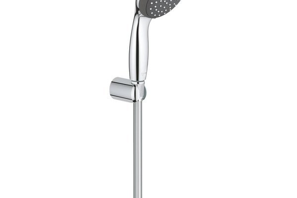 Set dus Grohe Vitalio, crom-negru, cu 1 tip jet si furtun de 1.75m - 27944001