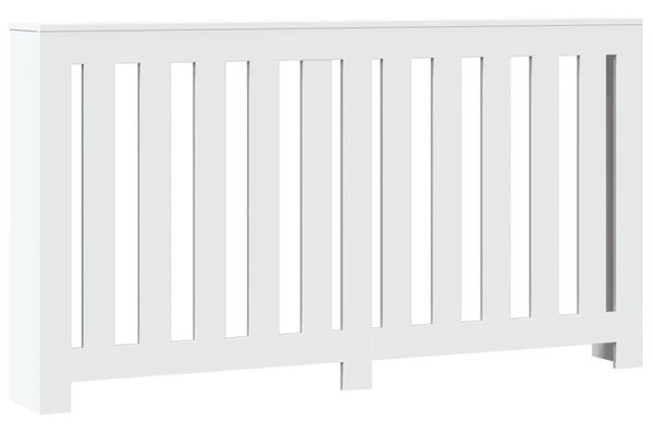 Masca pentru Calorifer Alb 149x20x82 cm cu Design Lamele Verticale