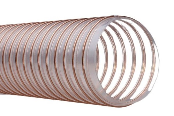 Furtun exhaustor, PU FLEXADUX, 0.7mm, 125mm, pentru granule, cereale, ingrasamant, granule, rumegus