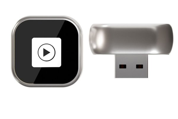 Adaptor Wireless 2 in 1 pentru CarPlay si Android Auto - Aliaj de Zinc Auriu Sampanie