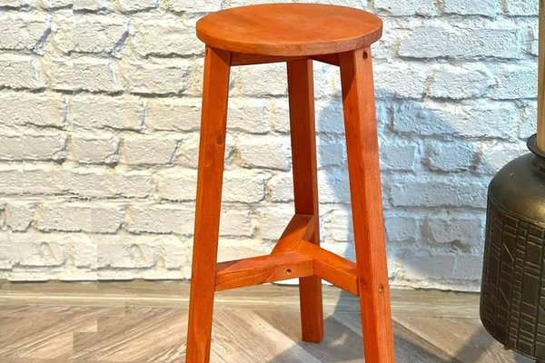 Scaun bar, Vinita,din lemn culoare cires, 70 cm