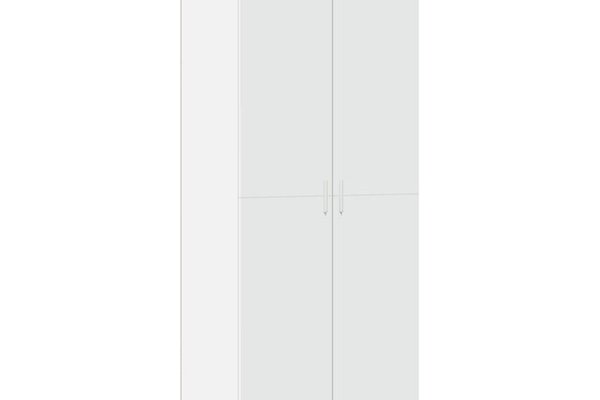 Dulap inalt alb din lemn prelucrat, 70x42,5x185 cm