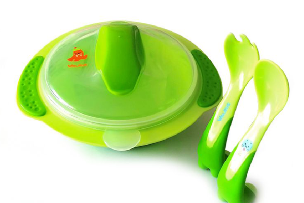 Set boluri in forma de morsa cu tacamuri, verde, PUR