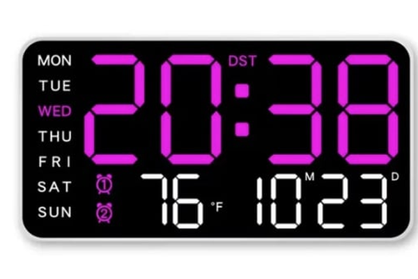 Ceas digital 6659 pentru masa sau perete cu afisaj LED si alarma