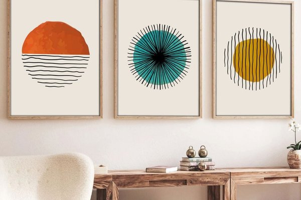 Tablou, 3 bucati Huhu12 Multicolor 50x70 cm