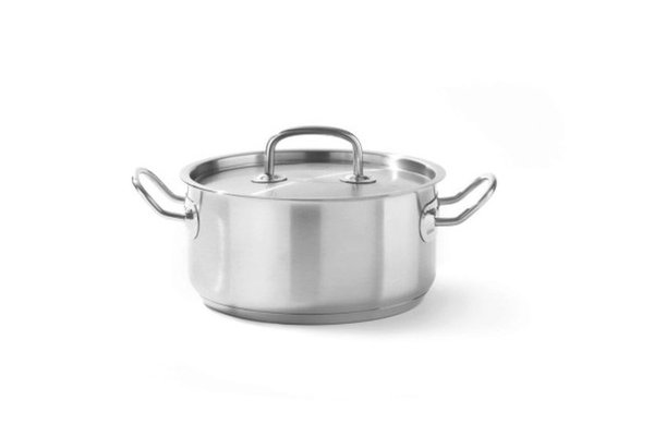 Cratita cu capac 4,8 Lit, 24 cm diametru x10,5 cm inaltime, inox