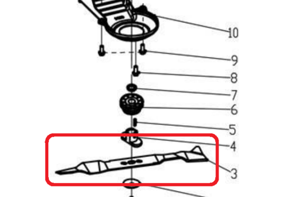 Cutit taiere pentru masina de tuns gazonul Ruris RX400