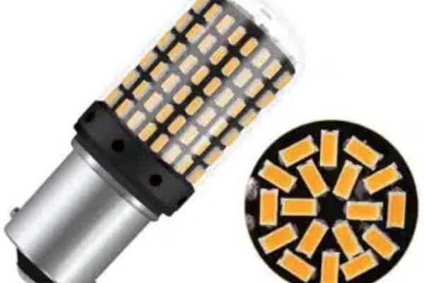 Set 2 Becuri LED Canbus 1156 Pozitie Portocaliu BA15S P21W 144 LED-uri