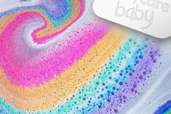 EasyCare Baby bomba de baie in forma de norisor, cu efect de curcubeu, 110 g