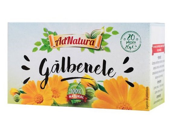 Ceai de Galbenele AdNatura - 20 Plicuri pentru Sanatate Naturala