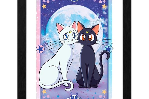 Poster cu Rama Sailor Moon - Luna & Artemis (30x40)