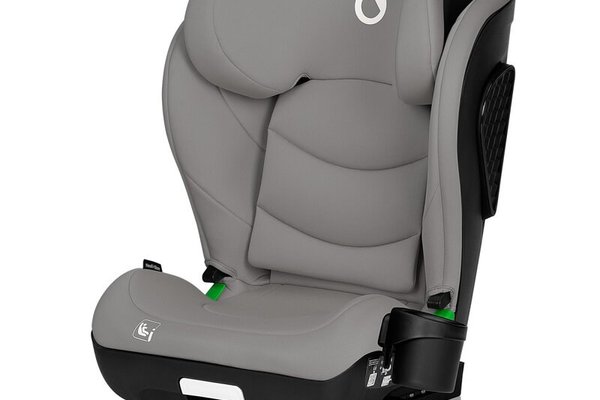 Scaun auto Lionelo Neal i-Size pentru copii, cu spatar si tetiera ajustabile, 15-36 Kg, 100-150 cm, Isofix, Gri