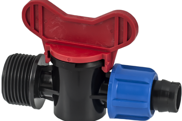 Mini robinet cu filet pentru banda de picurare, Dimensiune 17x3/4"  ,presiune 4 Bari