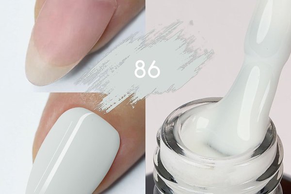 Color rubber base Kievskaya 15ml- Nr. 86 Alb Laptos - KVS-10