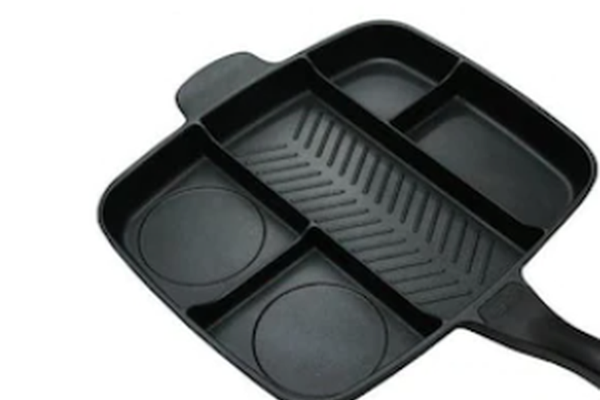 Tigaie grill multifunctionala cu 5 compartimente pentru gatit MANER LEMN