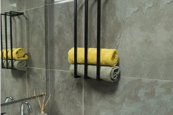Suport prosop , din metal pentru baie, 60 cm