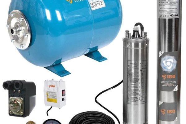 Kit hidrofor 50L cu pompa submersibila IBO Dambat 4SDM4/14, 1.1kW, debit 100l/min, H refulare 102m, racord 1.5 toli, rezistenta la nisip