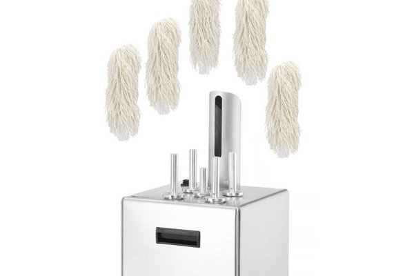 Dispozitiv de lustruire pahare din inox cu perii de aluminiu, 220-240V,1350W, capacitate 300 pahare/h, Hendi