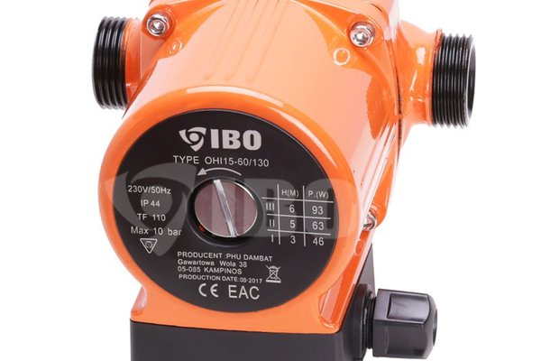 Pompa Recirculare Centrala IBO OHI 15-60/130, 90 W, 55l/min, H Refulare 6 m