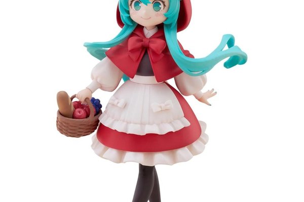 Figurina PVC Hatsune Miku Fairy Desktop - Versiunea Little Red Riding Hood, 16 cm