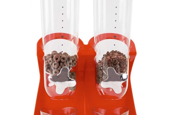 Dispenser pentru cereale DUBLU Rosu
