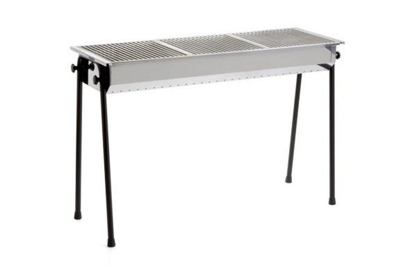 Gratar carbuni, inox, cu 3 gratare 345x345 mm fiecare, 1145x380x(H)770 mm, Hendi Resto, potrivit si pentru uz profesional