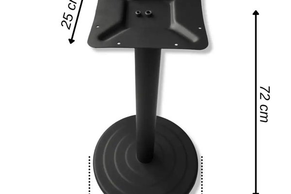 Picioare metalice negre pentru mese 70x70 cm