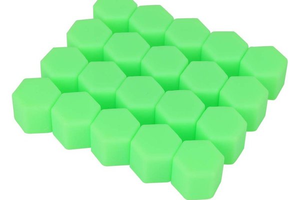 Set 20 capace prezoane 17" VERZI din Silicon pentru jante