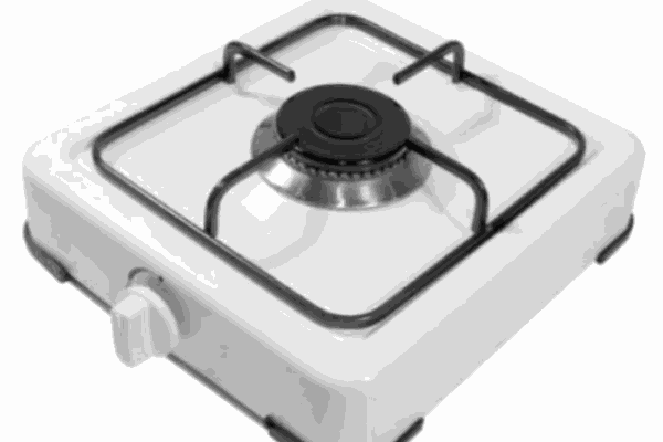 Aragaz portabil alb, model 2811, cu 1 arzator si alimentare la butelie