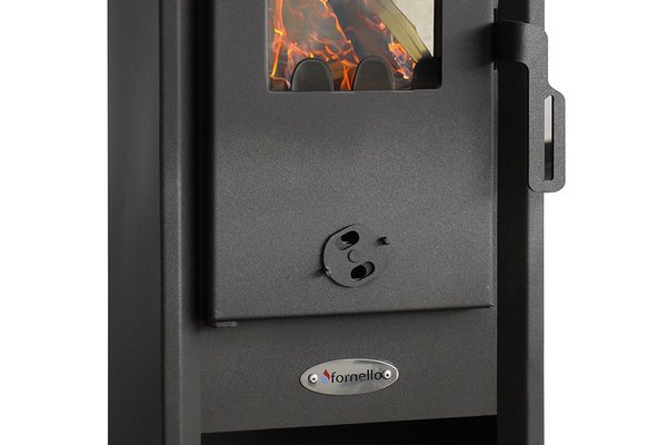 Semineu (Soba) pe lemne Fornello Berna Lux S 5-7 kW, 330x365x940 mm, Gratar ardere din fonta, camera de ardere samotata, usa cu geam din sticla termorezistenta