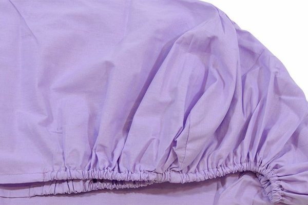 Cearceaf mov KidsDecor cu elastic din bumbac 100x200 cm