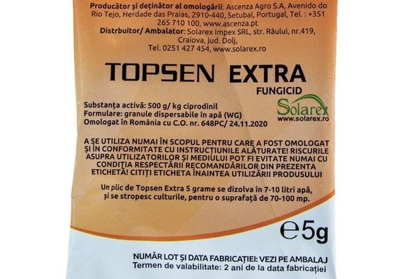 Fungicid Topsen Extra 5 g - Solutie Sistemica pentru Plante