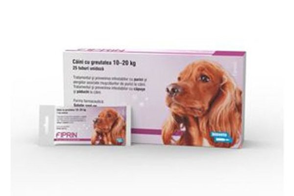 Solutie antiparazitara, Fiprin Spot Dog M, 25 x 1,34 ml