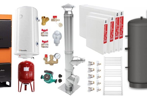 Pachet complet centrala pe combustibil solid Fiama W 25 kW cu accesorii