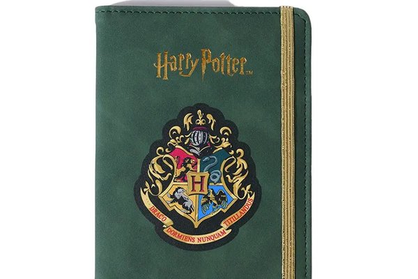 Suport pentru pasaport cu banda elastica, seria MINISO Harry Potter (verde)