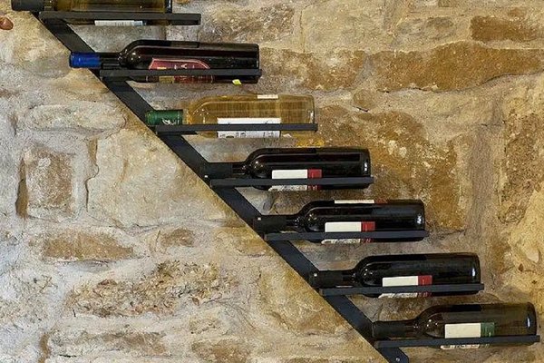 Suport de perete pentru vinuri Wine Stand Homs, 88x72x10 cm, metal