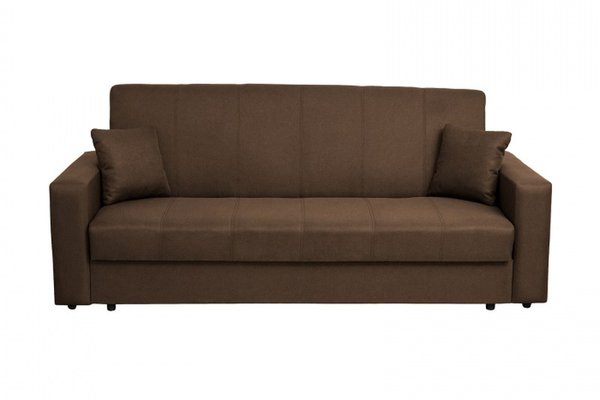 Canapea CORINNE II extensibila, 3 locuri, cu lada depozitare, maro inchis, 220x90x96 cm