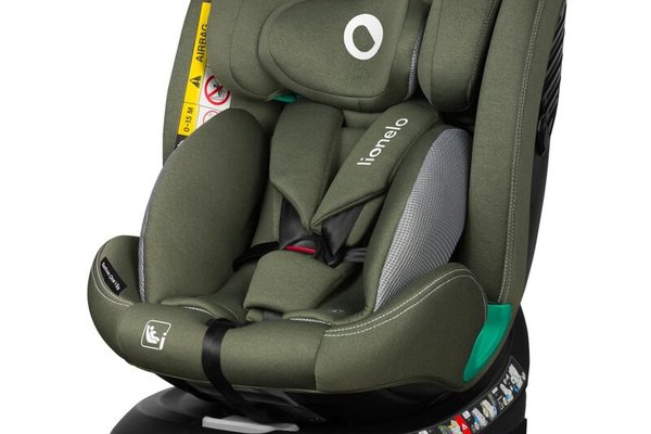 Scaun auto, Lionelo, Bastiaan One i-Size, 4 in 1, Protectie laterala, Cu spatar inclinabil in 4 pozitii, Cu tetiera reglabila in 13 pozitii, Rotire 360 grade, Top Tether, 0-36 Kg, 40-150 cm, Cu Isofix, Conform cu ECE R129, Verde