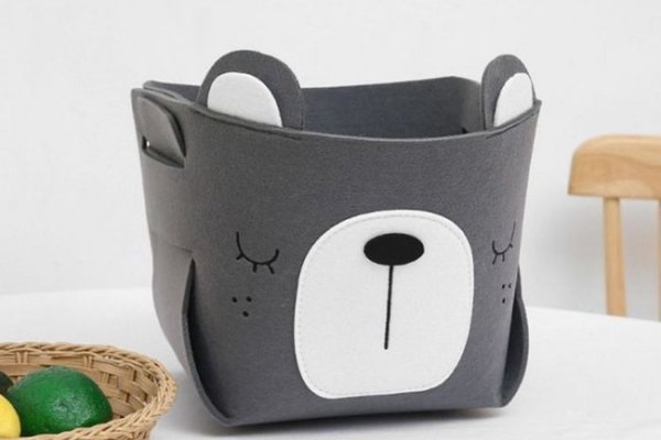 Cos de depozitare pentru jucarii Ecotoys OR92SZ Gri