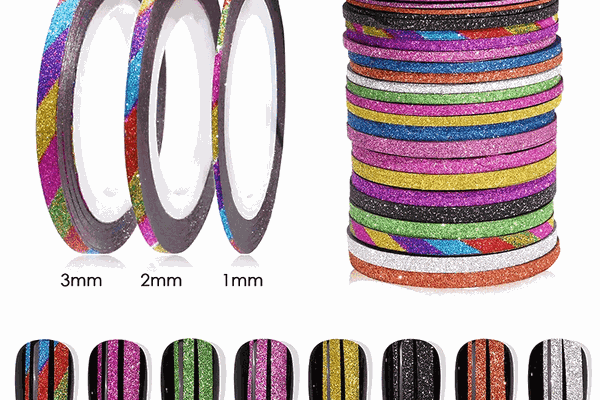 Banda Decorativa Glitter Set 10 culori- 2mm - BDG1 - EVERIN
