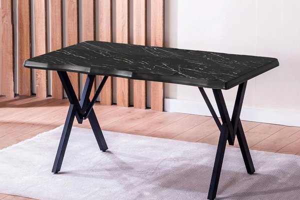 Masa de bucatarie Barton Neagra din MDF 140 cm